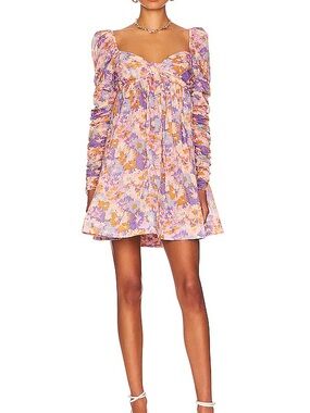 $780 Zimmermann Violet Twist Front Mini Dress